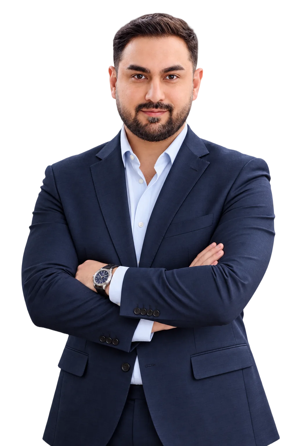 علي أصغر رامين، صورة استوديو ببدلة كحلية